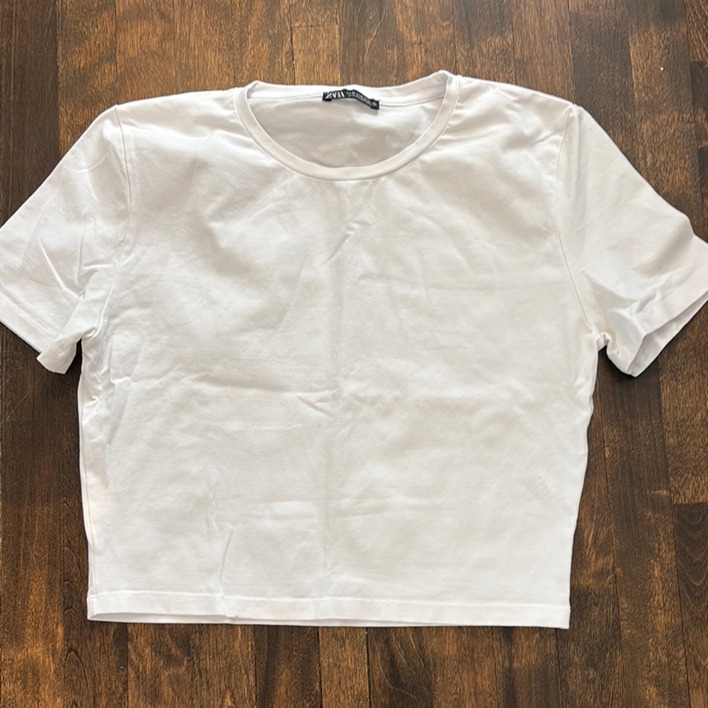 Zara Classic cropped  White Tee
